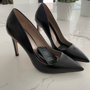 ZARA LEATHER COURT PUMPS POINTY SIZE36 US6 brand new with tags